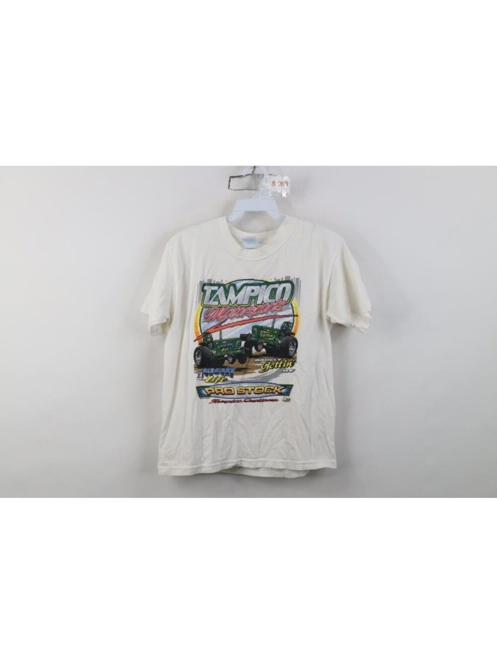 Vintage Y2K Boys Large Fear the Deere Tractor Racing Tampico Motorsports T-Shirt